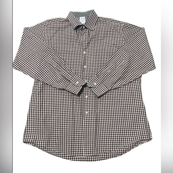 Brooks Brothers Regent check button up 17 1/2 - 33 - Picture 2 of 6